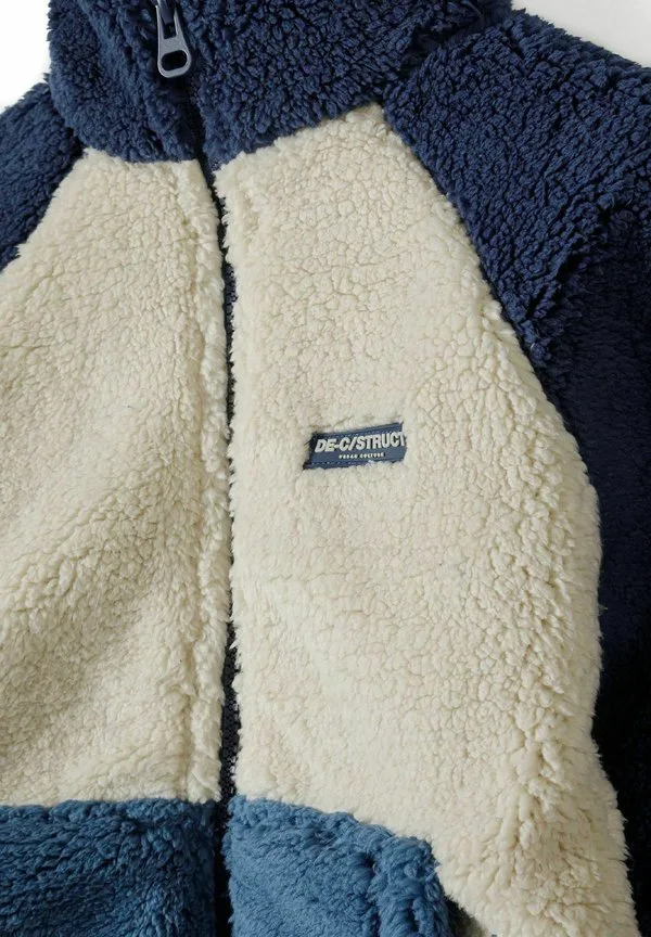 Куртка из флиса с длинными рукавами и застежкой-молнией. Minoti, Navy Cream — фото 4