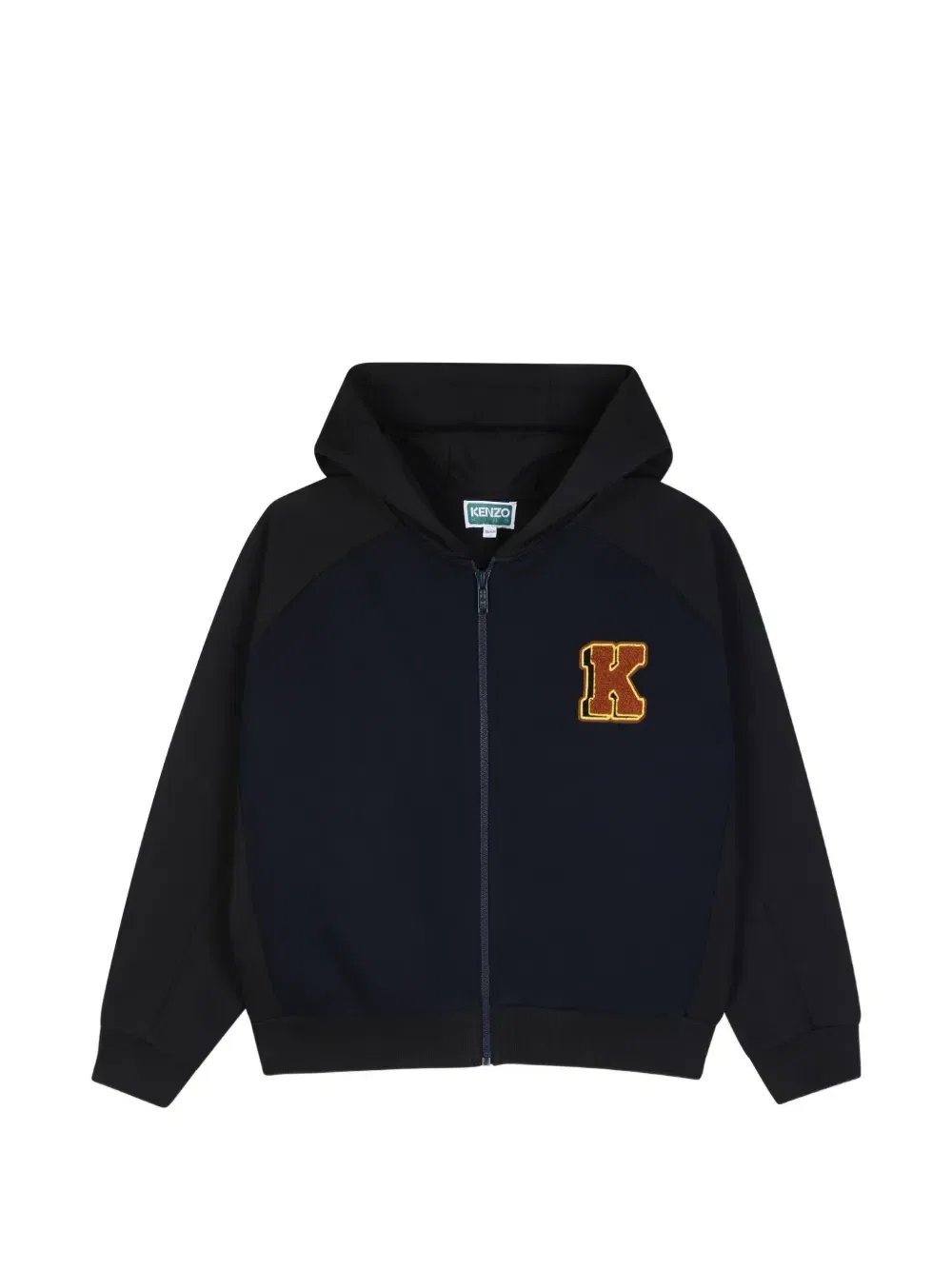 Худи на молнии с логотипом Kenzo Kids, синий