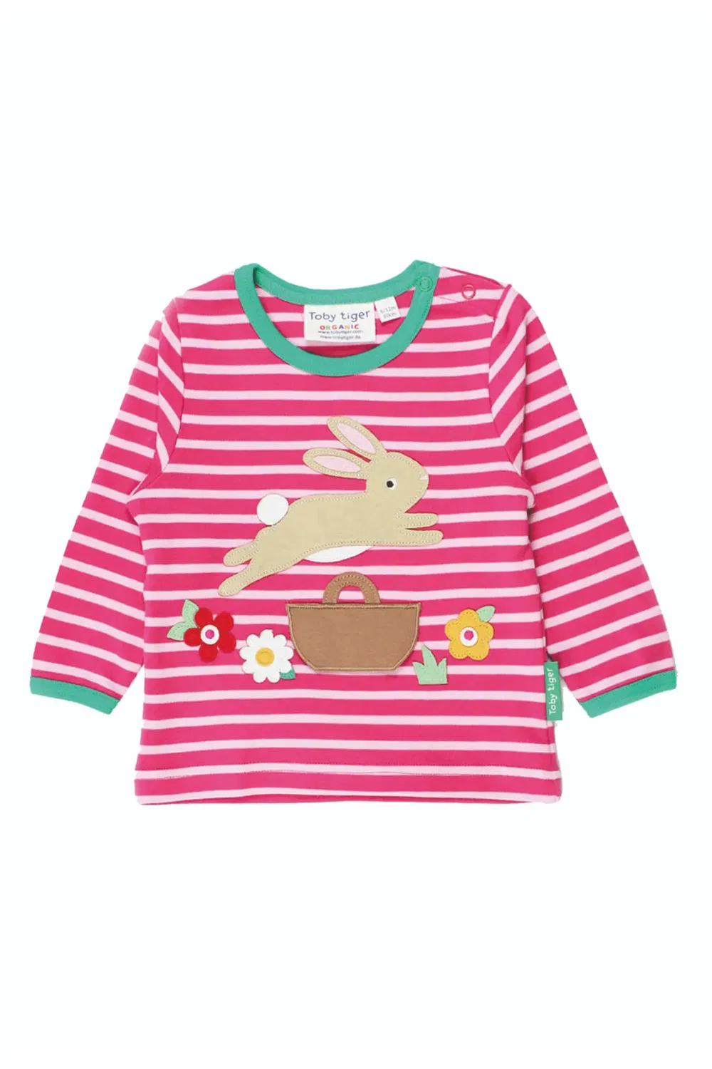 Детская футболка с длинным рукавом с аппликацией Leaping Bunny Toby Tiger, Multi