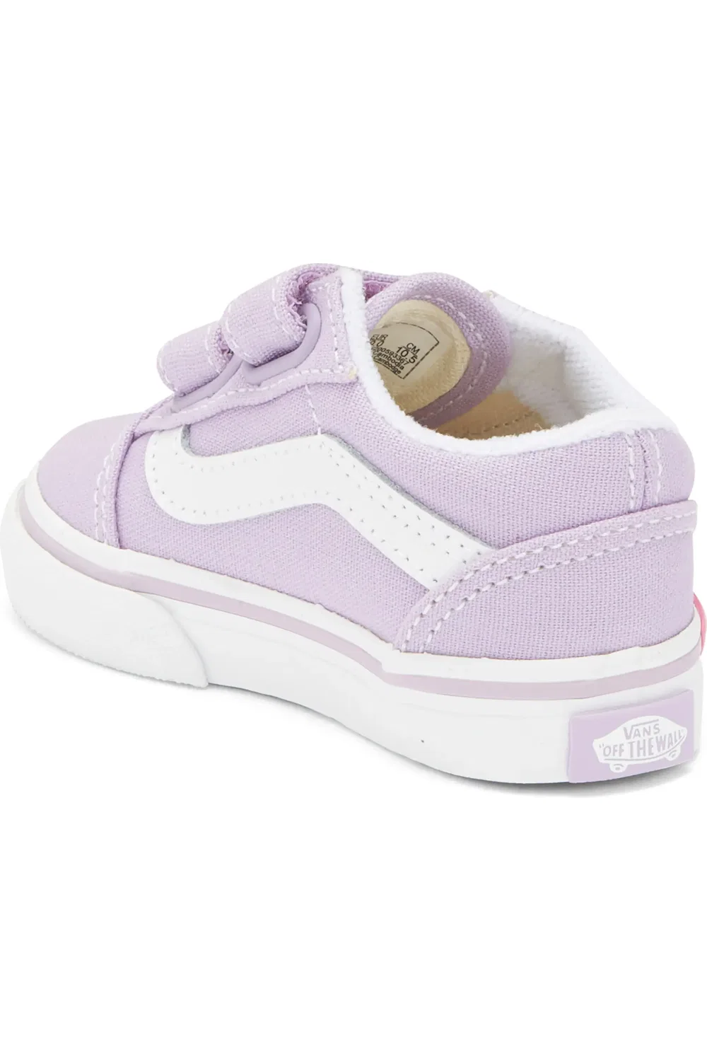 Кроссовки детские на липучках Old Skool V Vans, Soft Orchid — фото 2