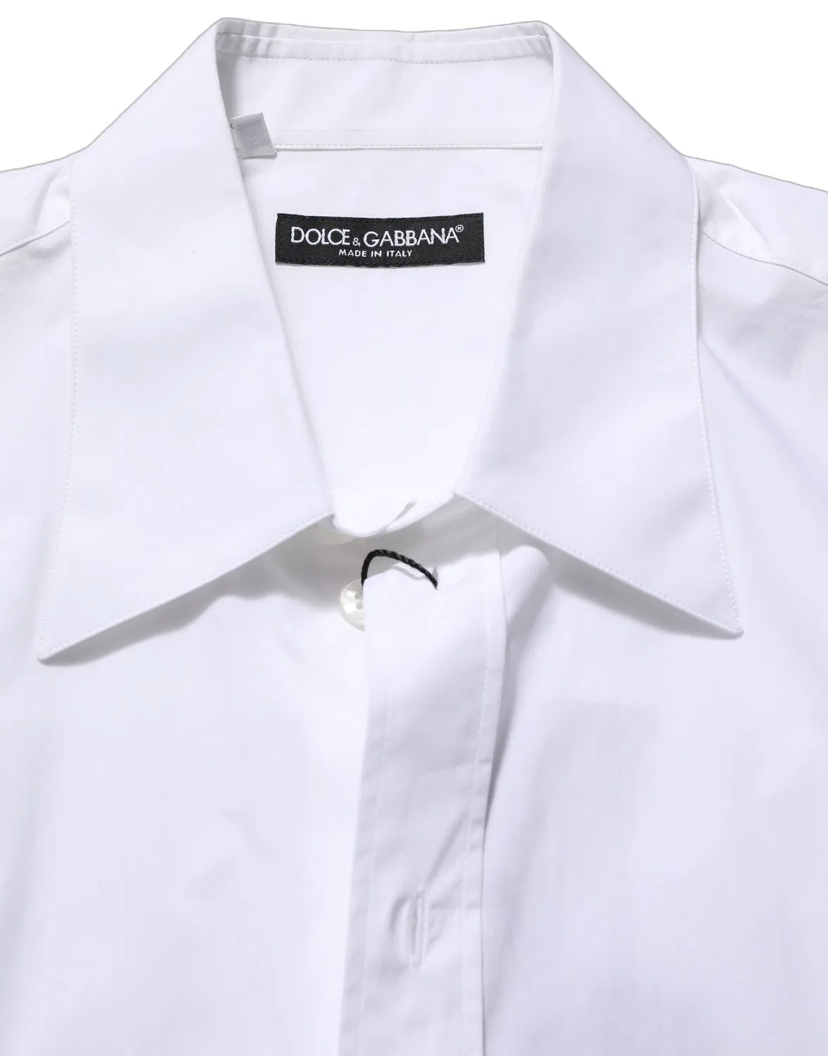 Мужская рубашка без рукавов White Cotton Sleeveless Formal Dress Shirt Dolce & Gabbana, White