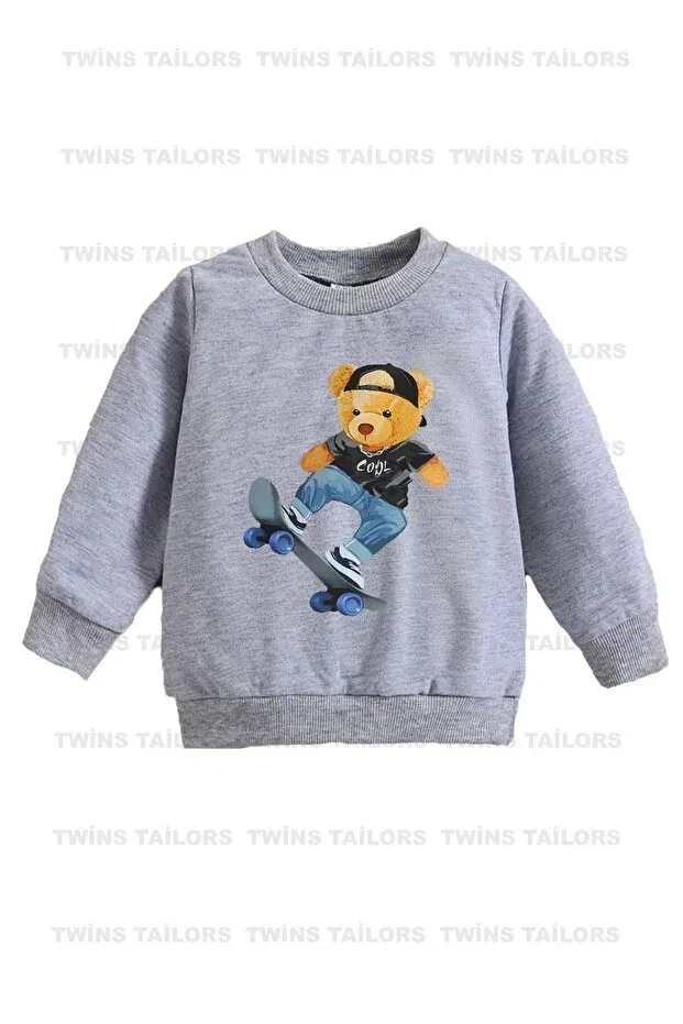 Детские свитшот для мальчиков с принтом Astronaut printed 3-pack Twins Tailors, Navy Blue-Grey-Black — фото 4
