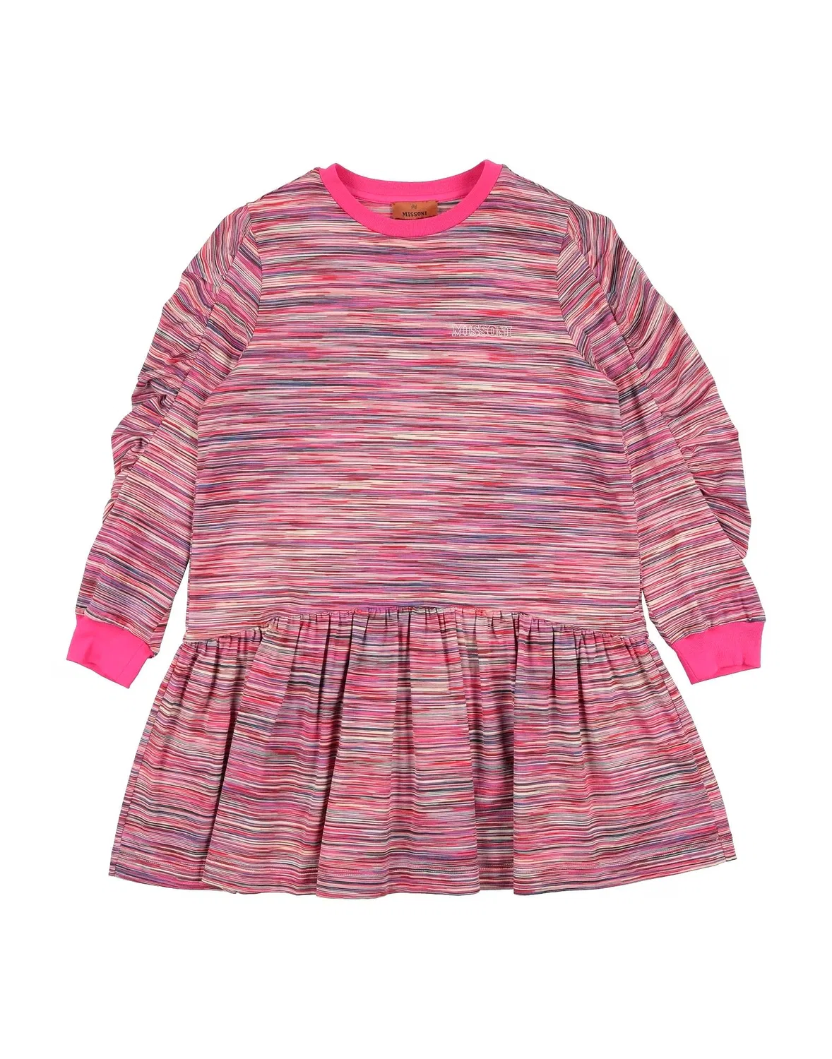 Детское платье из джерси с длинным рукавом Missoni, розовый
