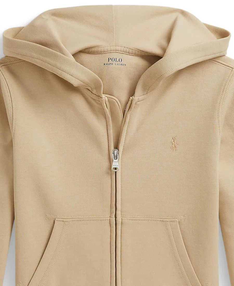 Детский худи на молнии, с капюшоном, с длинным рукавом Polo Ralph Lauren, Tallow Cream — фото 3