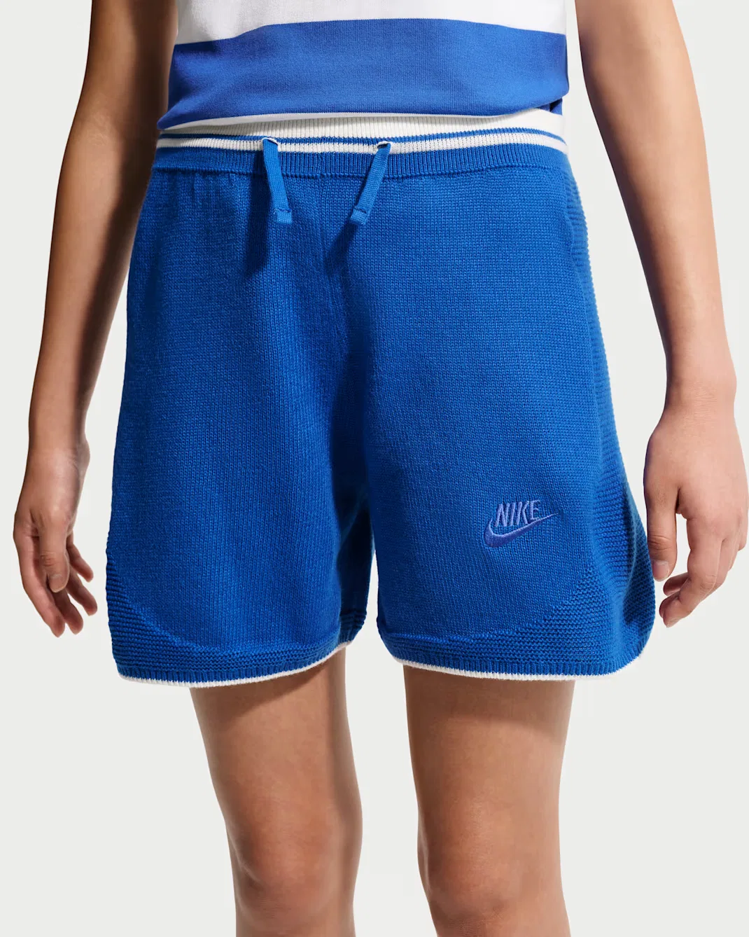 Детские Sweater (для девочек) спортивные шорты Nike Sportswear, Game Royal/White/Game Royal — фото 2