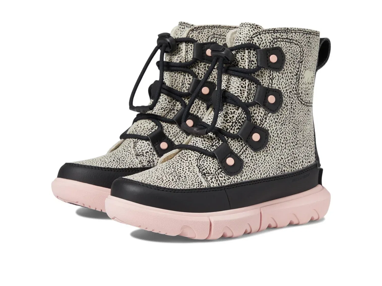 Детские зимние ботинки на шнуровке Sorel Explorer, черный — фото 2