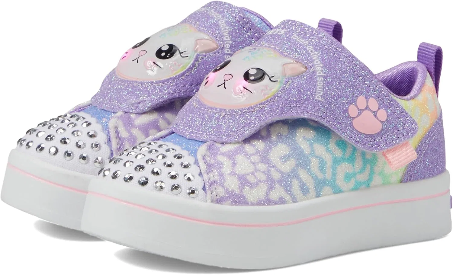 Детские кроссовки для девочек с блестками Twinkle Sparks Skechers, Lavender/Multi