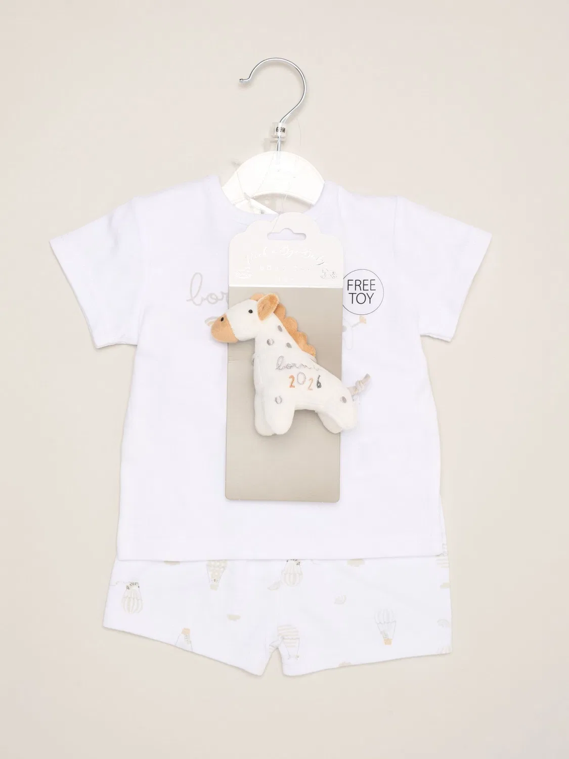 Комплект одежды с принтом Born in 2026 Rock-A-Bye Baby Boutique, белый — фото 2
