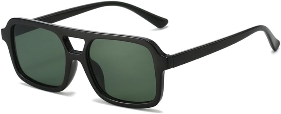 

LVTFCO Популярные модные женские солнцезащитные очки с леопардовым принтом, ретро-стиль, двойные перемычки, большая оправа, градиентный дизайн, очки для женщин, Black Green