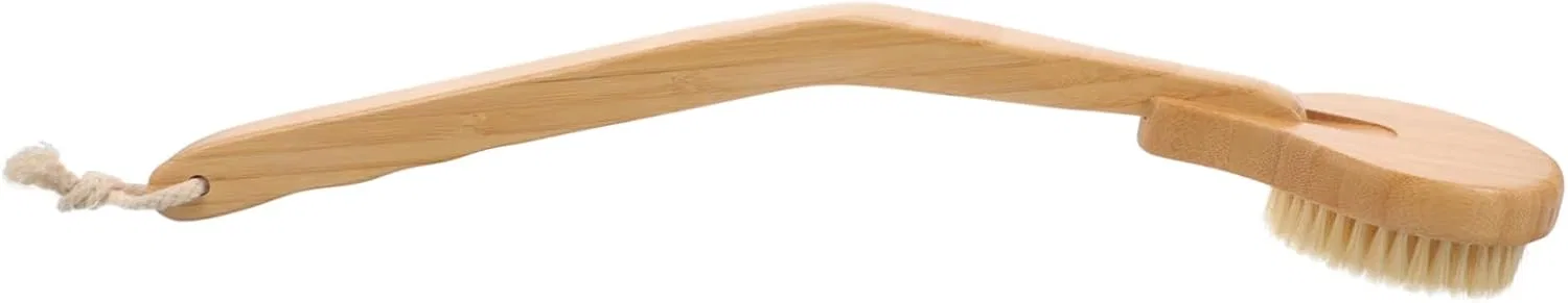 Щетка для тела с длинной ручкой, Mikinona, щетина из кабана, 42x8.5x4 см