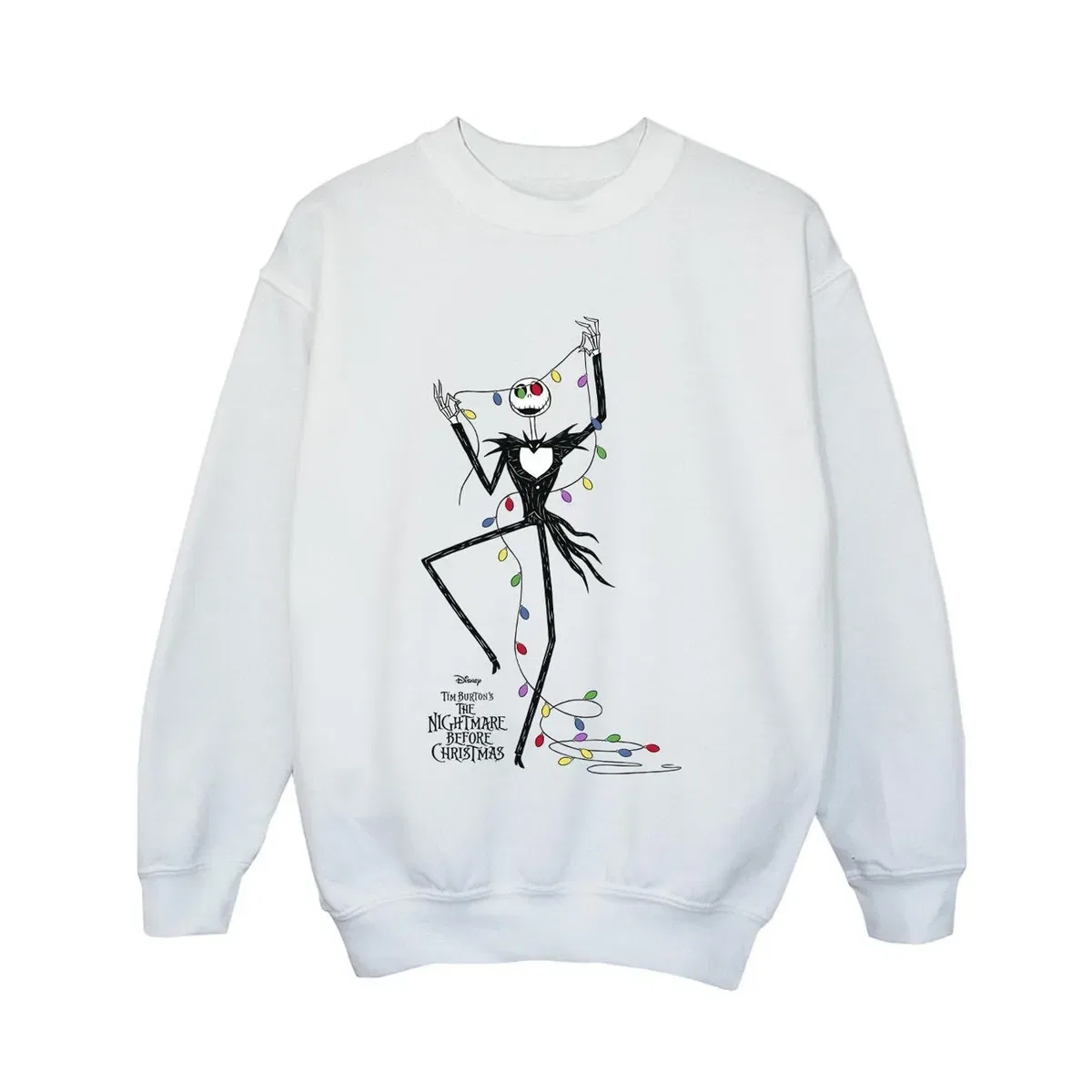 Свитшот с принтом Lights The Nightmare Before Christmas, White