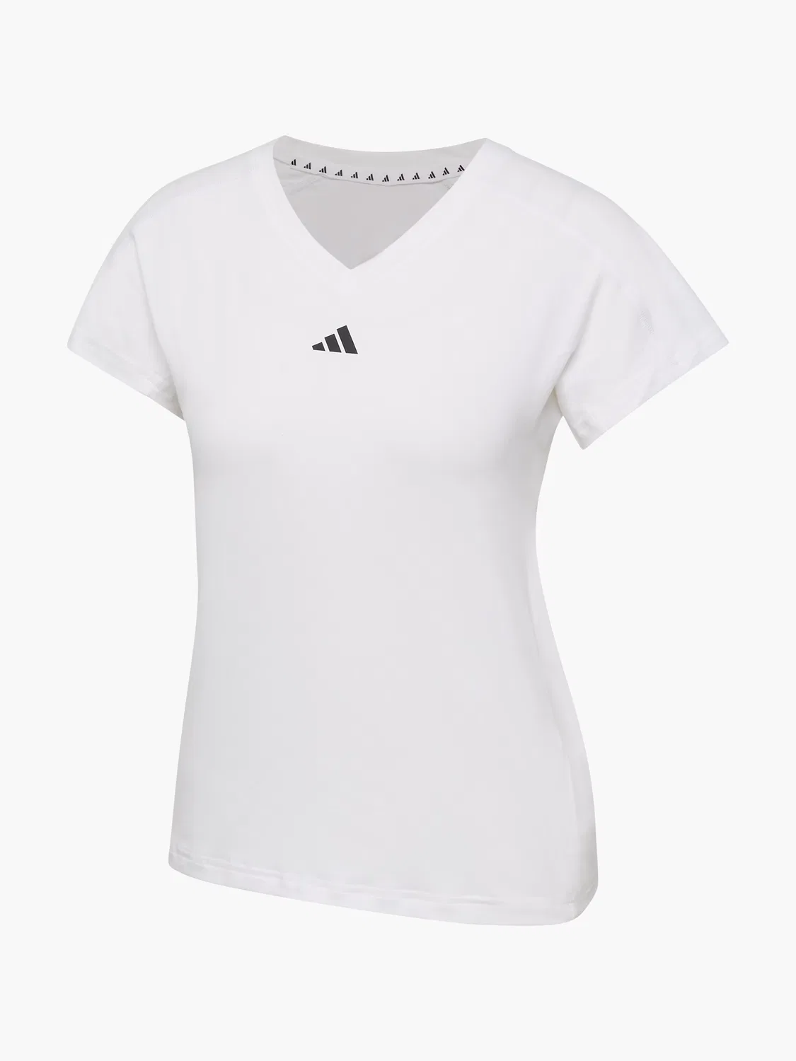Женская спортивная футболка с V-образным вырезом Adidas, белый