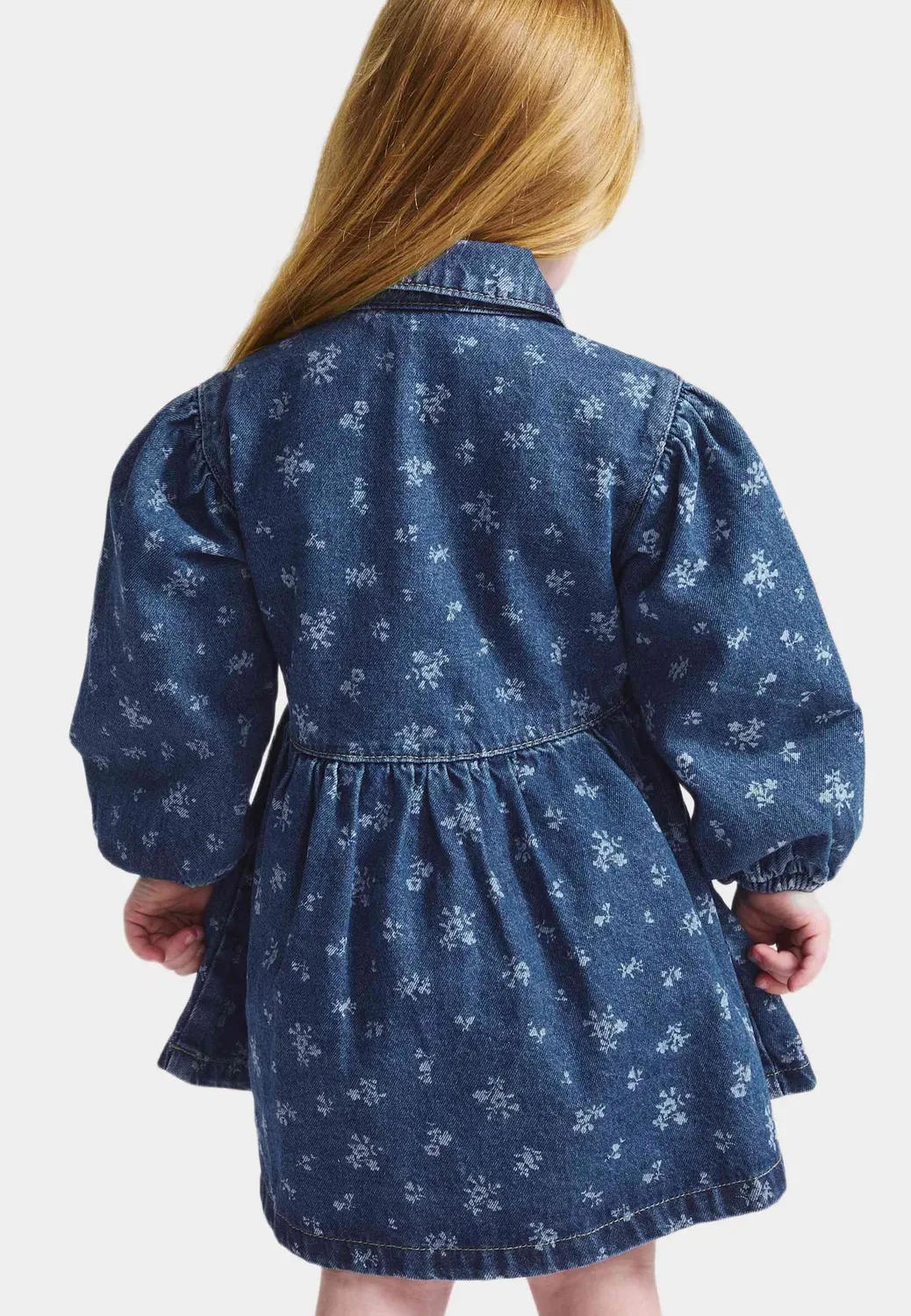 Платье с цветочным принтом (2-10 лет)... - платье Marks & Spencer, Denim — фото 2