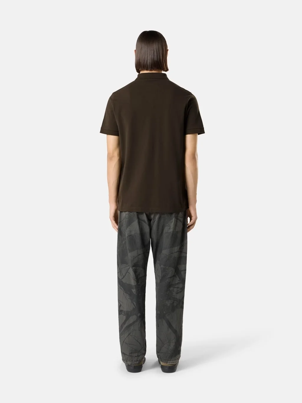 Мужское поло Stone Island Slim Fit Short-sleeve With Compass Patch, угольно-серый — фото 3