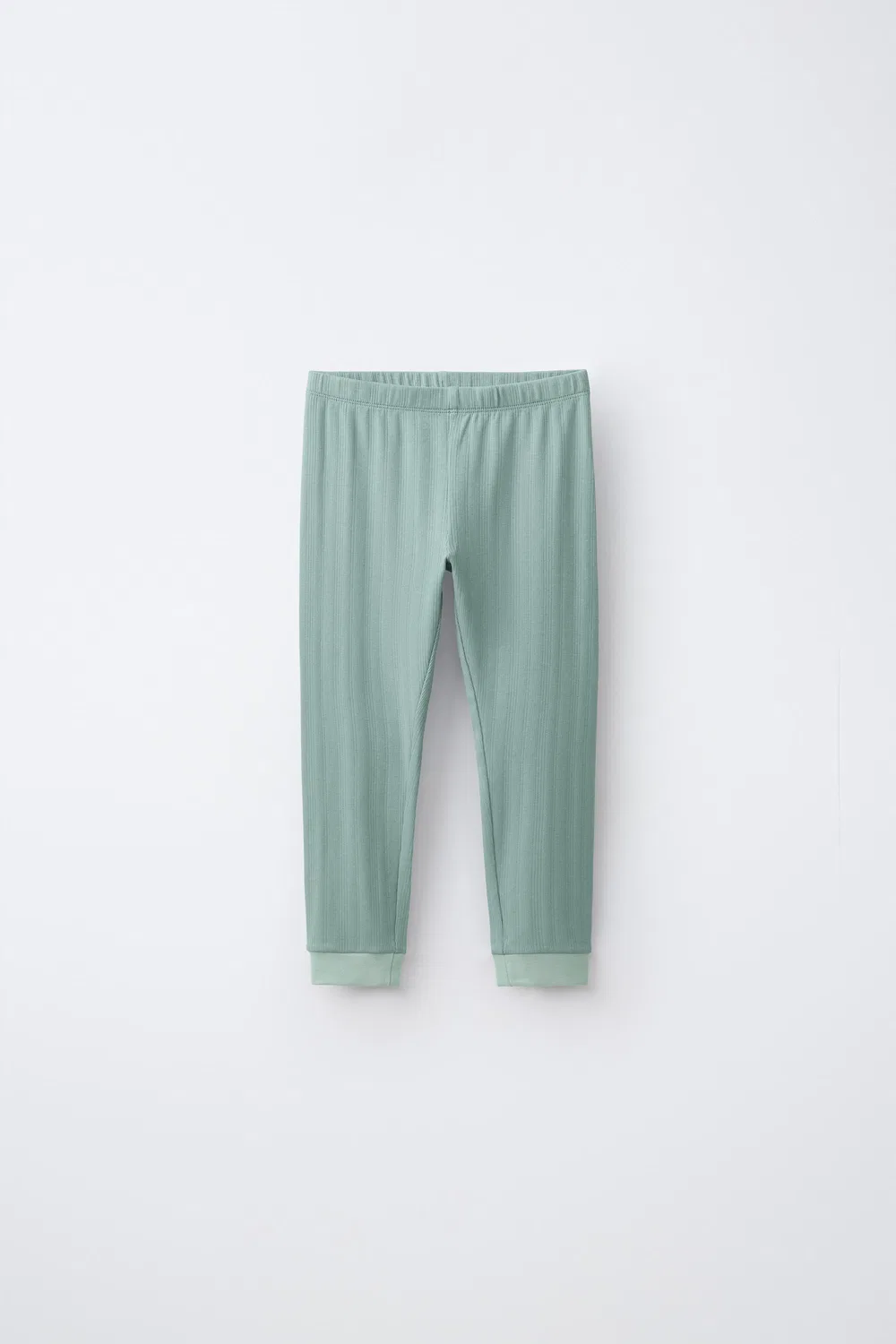 Однотонная фактурная пижама для детей 2-6 лет. ZARA, Green — фото 4