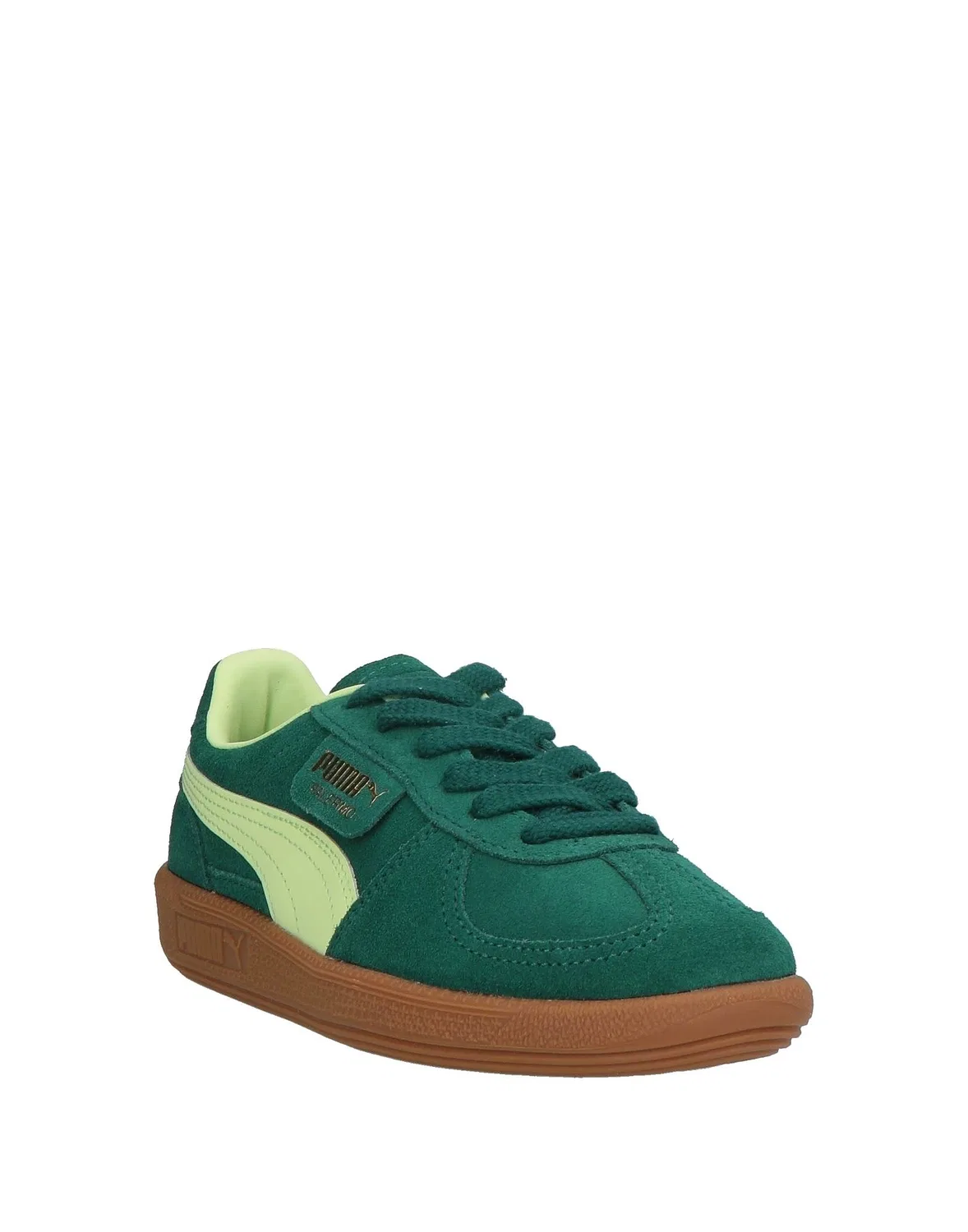 Детские кроссовки для девочек на шнуровке с замшевым верхом Palermo Jr Puma, Emerald Green — фото 2