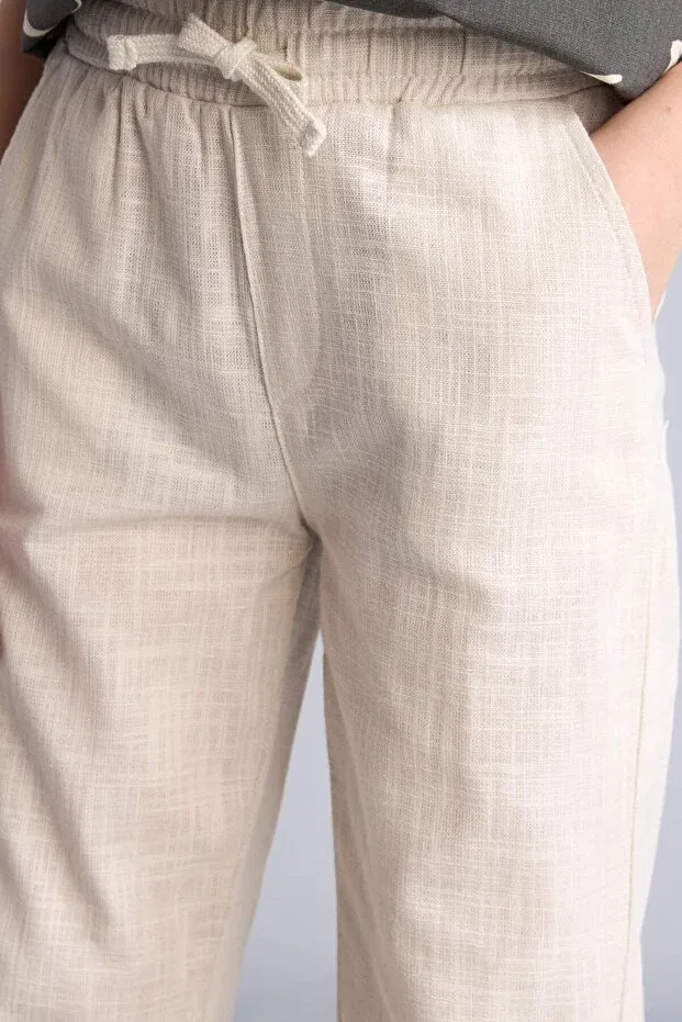 Детские брюки для мальчиков хлопковые Regular Fit Straight Leg Defacto, Beige-Bg74 — фото 4