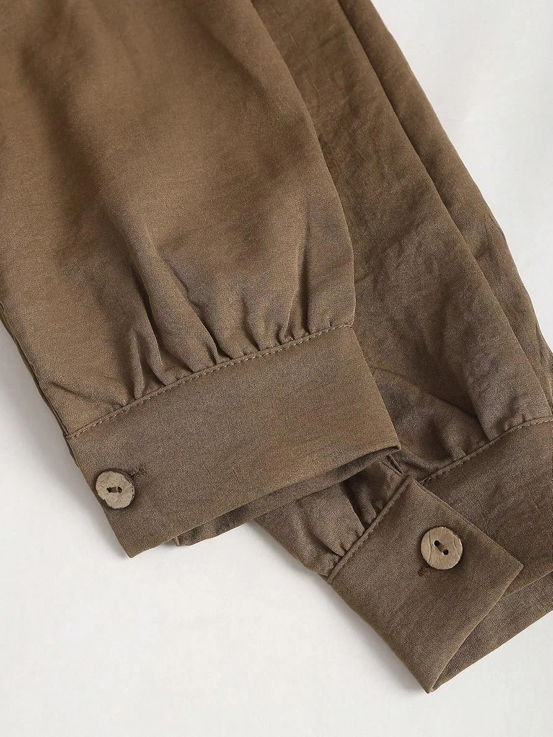 Женское летнее платье с асимметричным плечом A-line, Brown — фото 4
