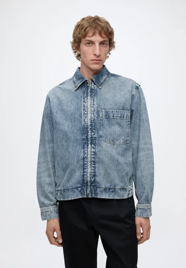 Джинсовая куртка Boss, бирюзовый