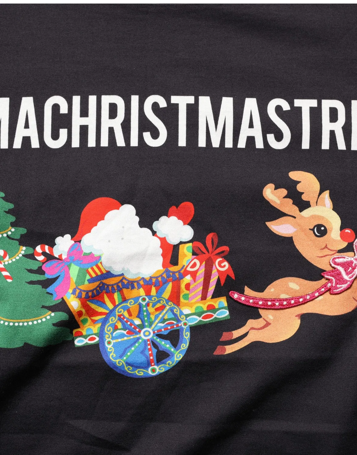Женская футболка с принтом #IAMACHRISTMAS TREE Dolce & Gabbana, Black