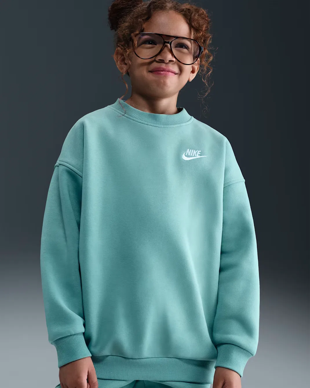 Толстовка оверсайз для детей постарше Nike Sportswear Club Fleece, Cannon/Cannon/White