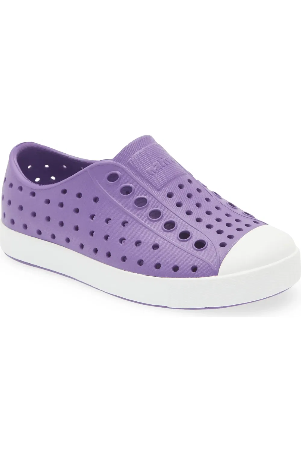 Кеды детские водонепроницаемые Jefferson Slip-On Native Shoes, Punk Purple/Shell White