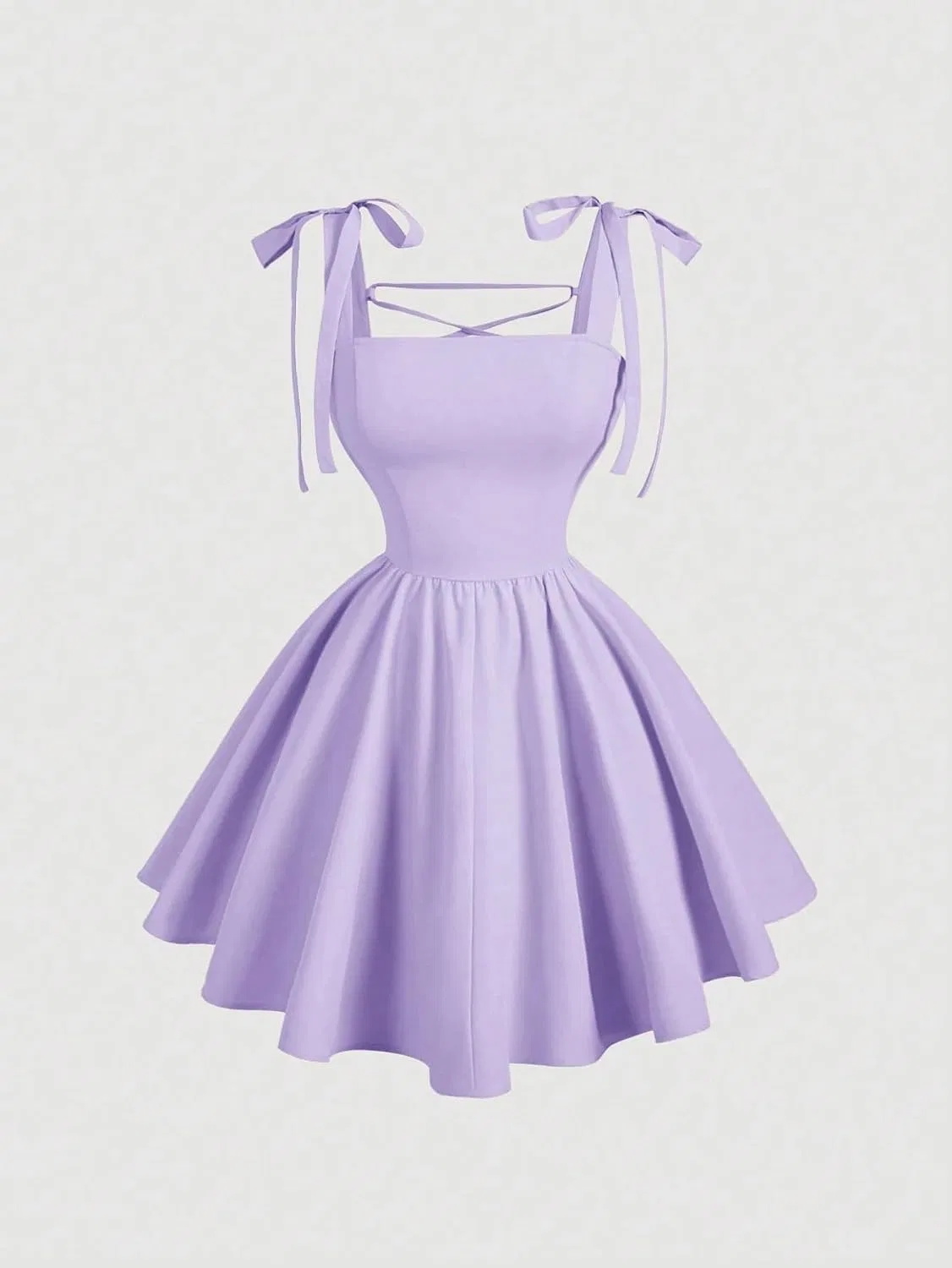 Женское повседневное платье-ками с узлом на спине Lilac Purple — фото 3