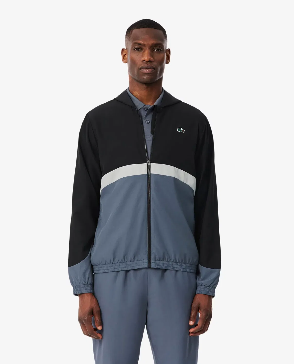 Мужской спортивный костюм с блочным принтом Lacoste, Negro — фото 3