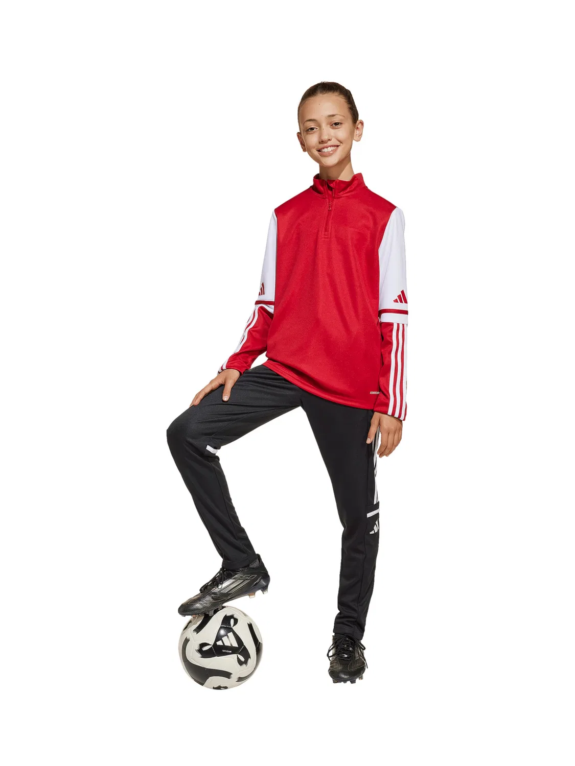 Спортивная толстовка Adidas Performance Squadra 25 красного цвета — фото 3