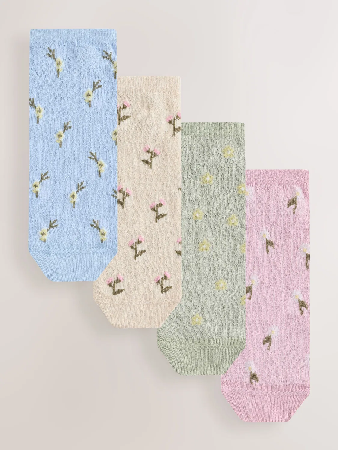 Носки 4 пары, цветочный принт, Pastel Ditsy Floral Next