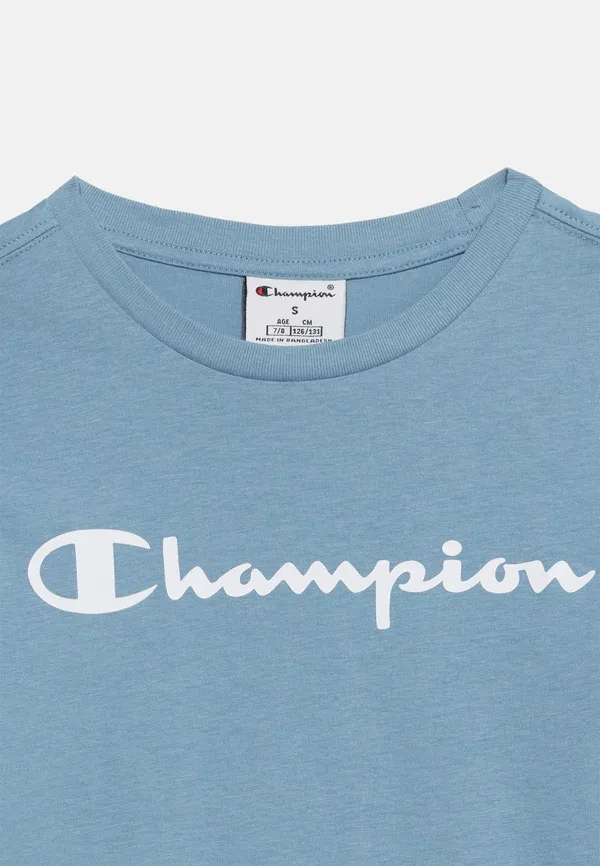 Футболка унисекс с принтом Champion, светло-голубой — фото 3