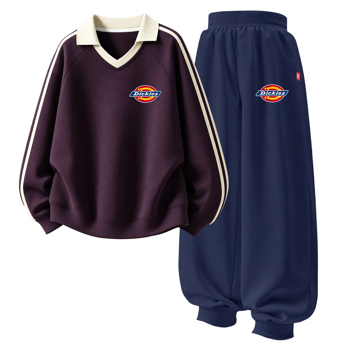 Детский спортивный комплект с поло-воротником Dickies, Berry Purple/Navy Blue