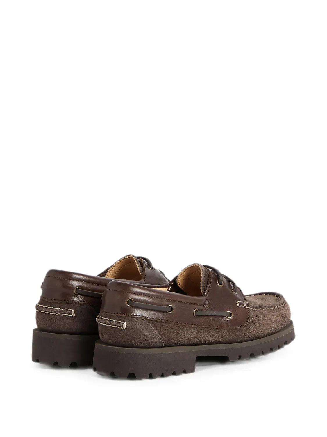 Топсайдеры на шнуровке Brunello Cucinelli Kids, коричневый — фото 2