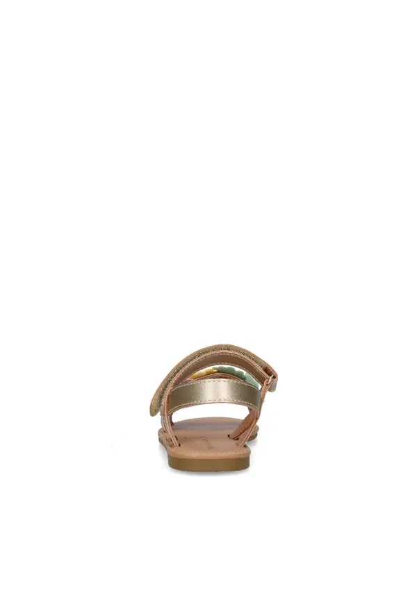 Сандалии с цветочной аппликацией Sandals Primigi, gold, золото — фото 2