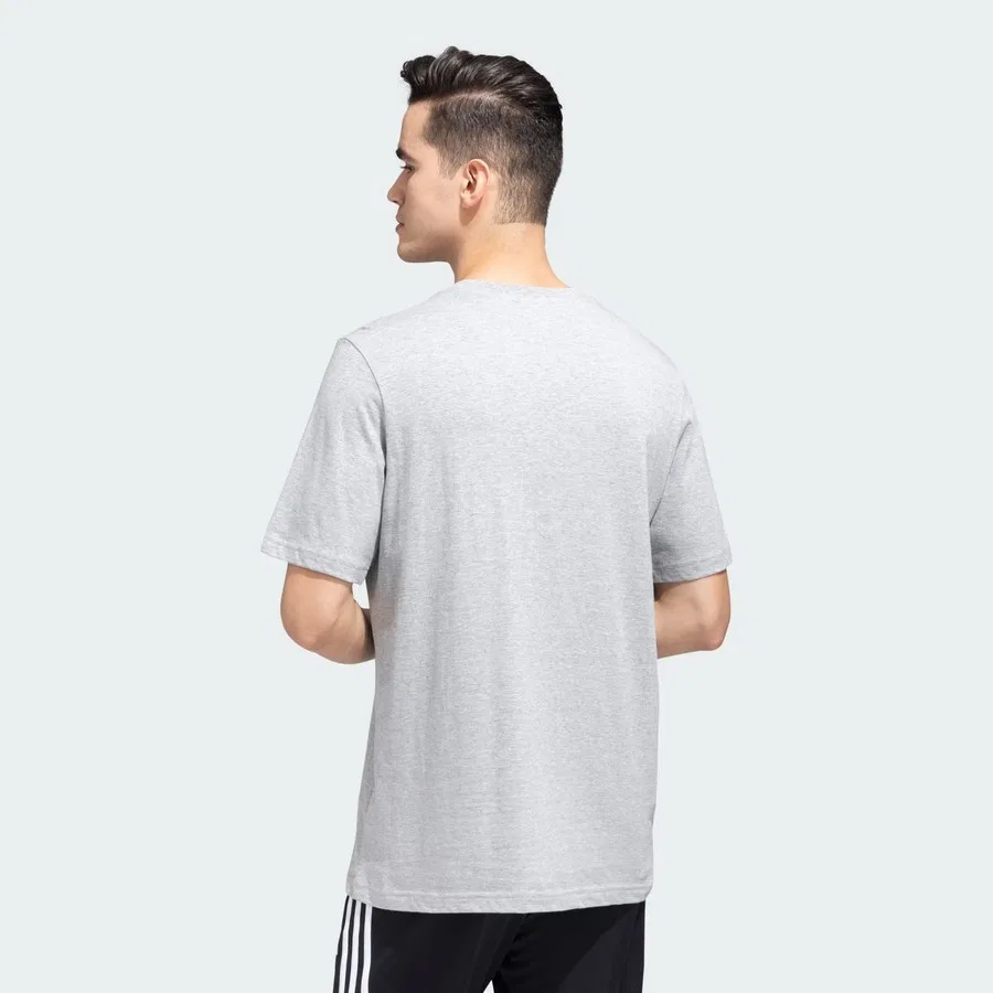 Футболка с вышитым логотипом Essentials Small Logo Tee adidas, Серый — фото 3