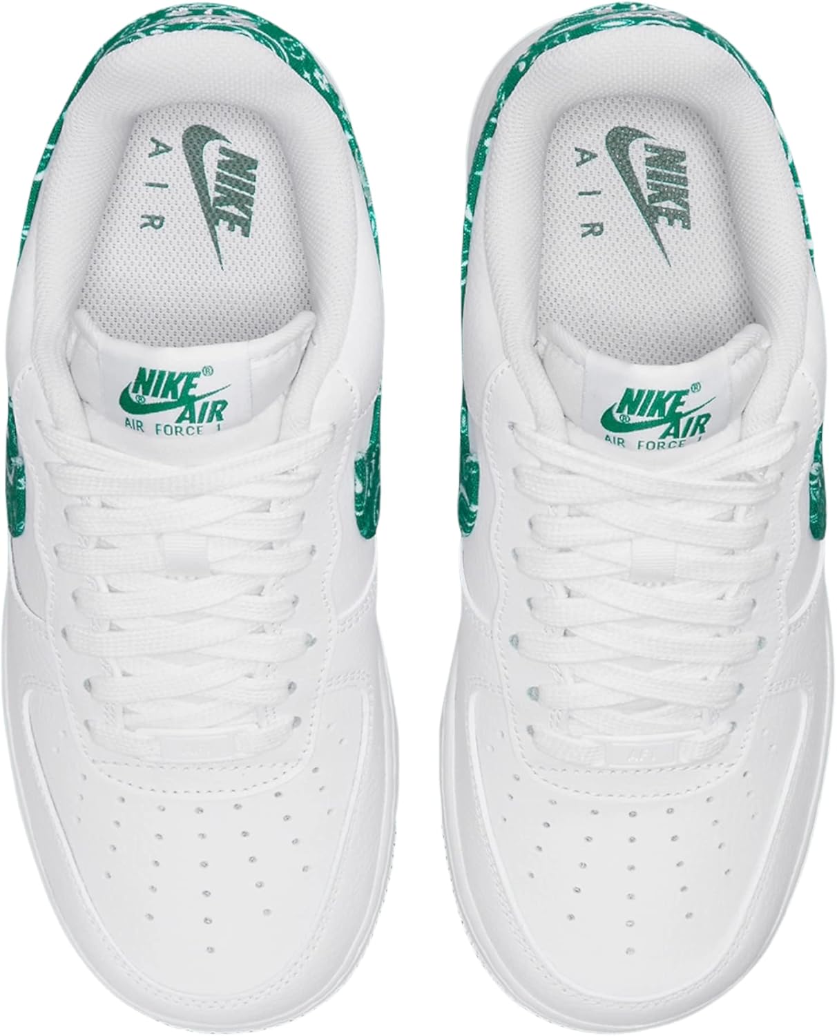 Мужские кроссовки Nike Air Force 1, белый/зеленый — фото 4