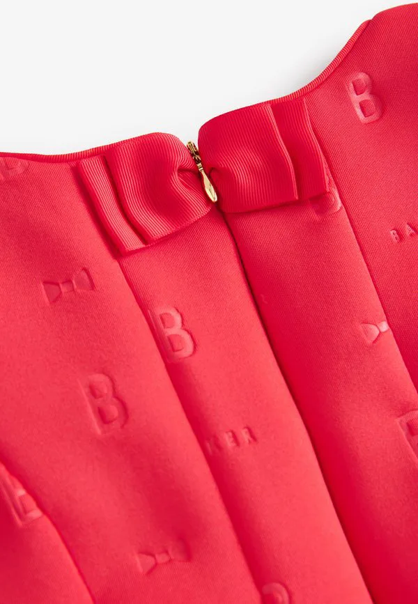 Плиссированное коктейльное платье/вечернее платье прямого кроя Baker By Ted Baker, Red — фото 3