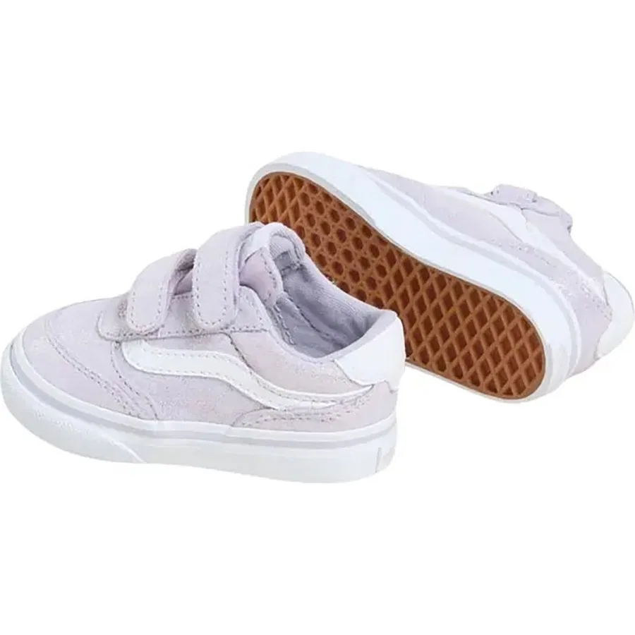 Детские кроссовки с липучками Vans Brooklyn LS, Фиолетовый — фото 3