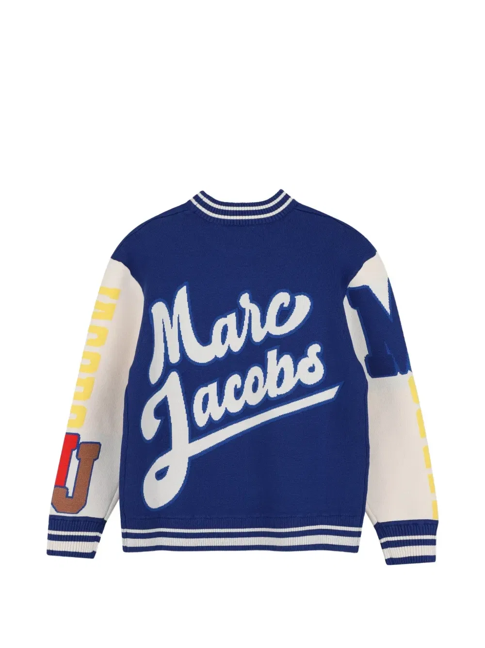Свитер вязки интарсия Marc Jacobs Kids, синий — фото 2