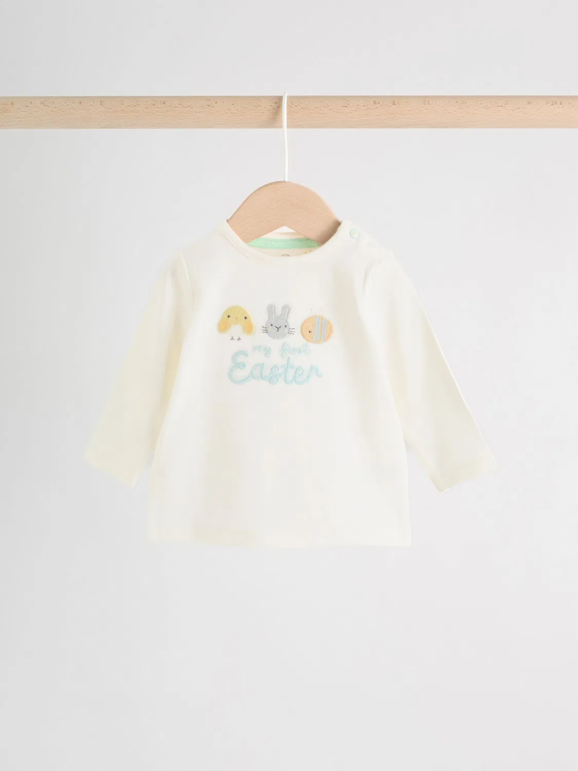 Набор из футболки и леггинсов, пасхальный, My First Easter Next, белый — фото 3