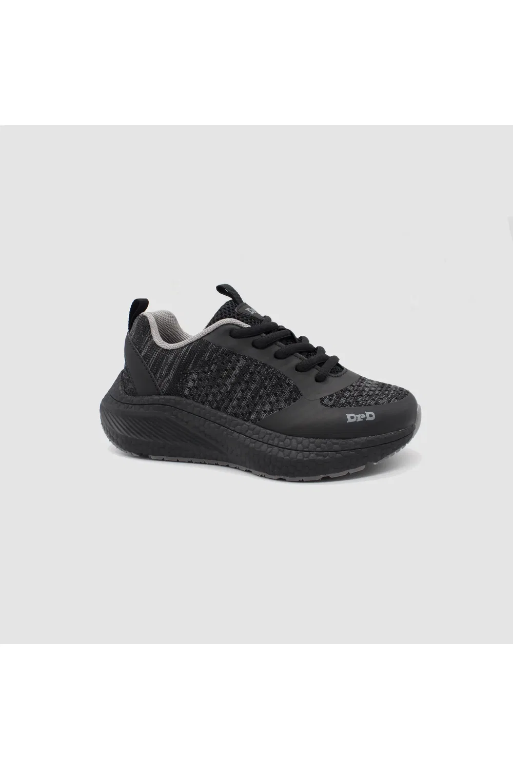 Детские кроссовки адаптивные на шнуровке Targa DrD Kids Footwear, черный/серый