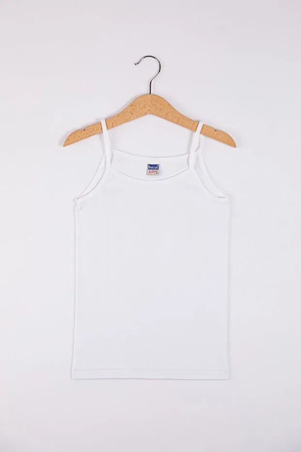 Детский комплект маек для девочек 2520 girl's rope strap undershirt 7 pack Berrak, White