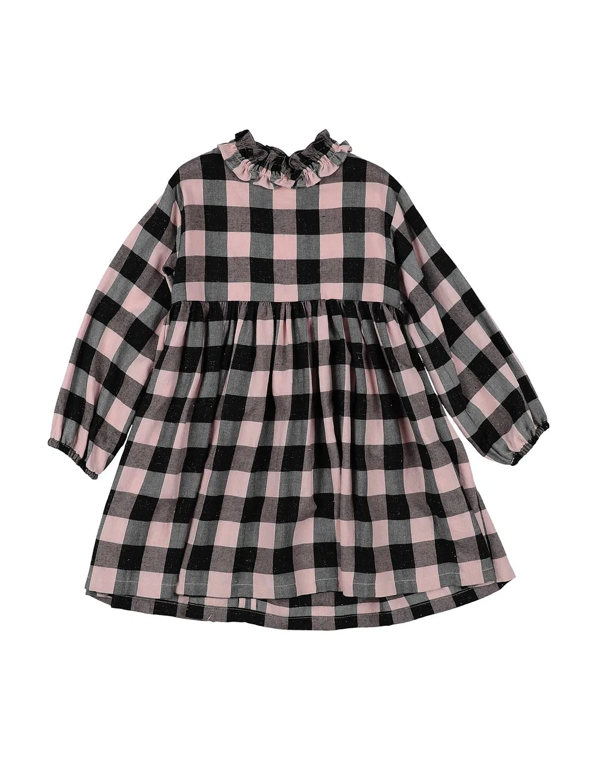 Детское платье из фланели с принтом Il Gufo, Light Pink