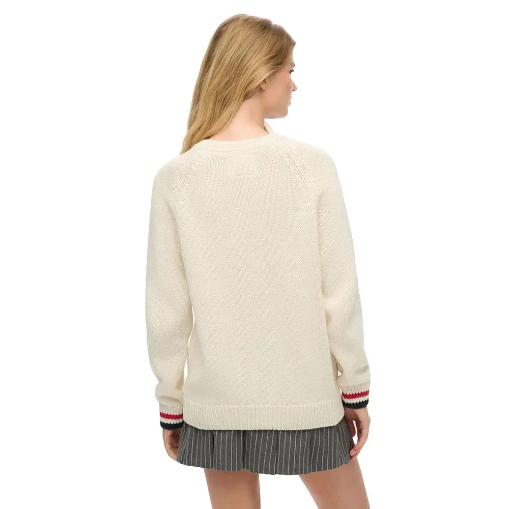 Свитшот Americana Crew Knit Superdry, бежевый — фото 2