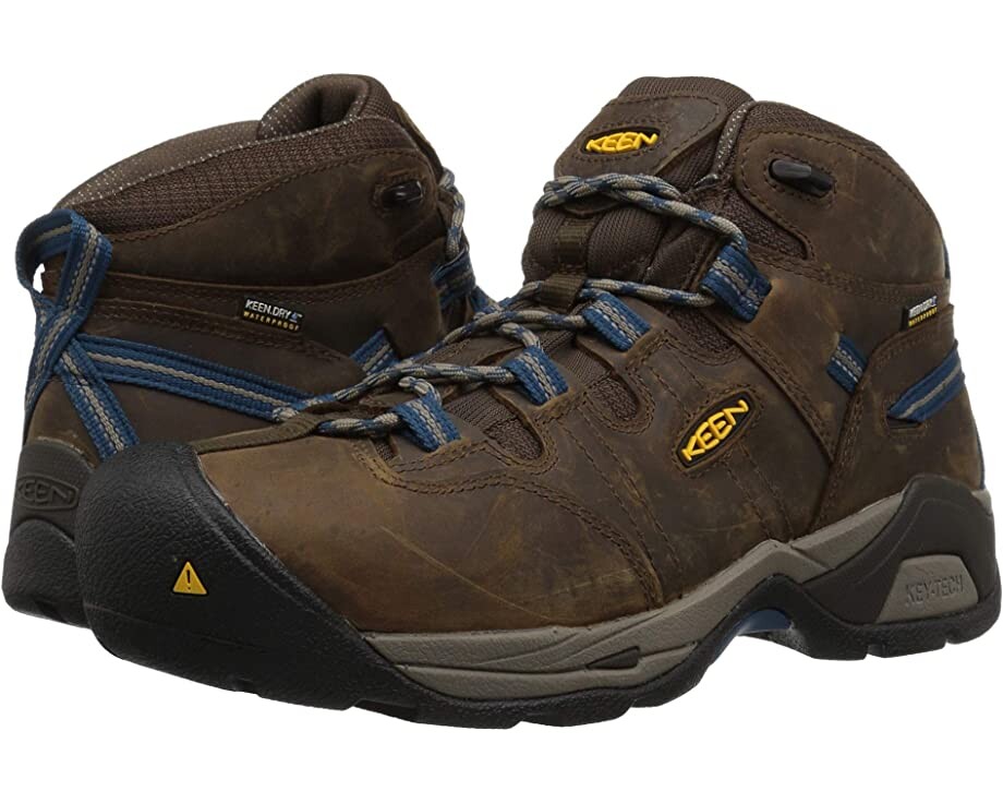 

Ботинки Detroit XT Mid Steel Toe Waterproof KEEN Utility, каскад браун