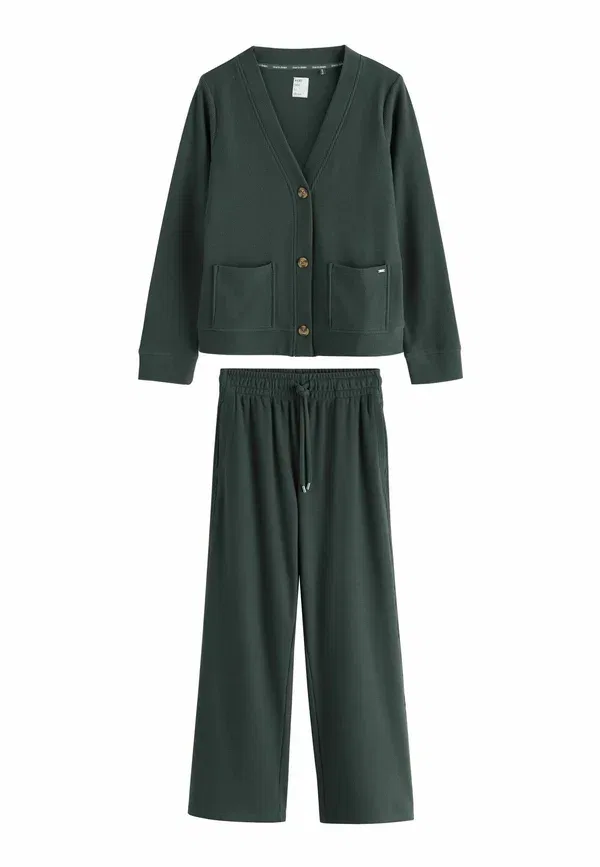 Комплект пижамы из риба, Regular fit - cosy waffle loungewear set, Next, черный