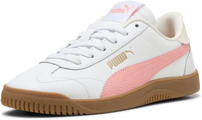 Детские кроссовки для девочек со шнуровкой PUMA Kids Girls Club 5V5, White — фото 2