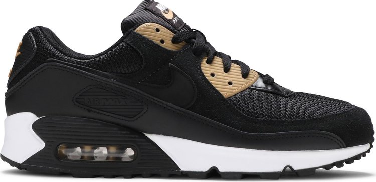 Кроссовки Nike Air Max 90 'Black Metallic Gold', черный - фото