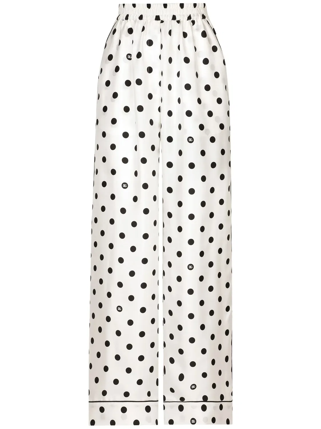Dolce & Gabbana Пижамные шелковые брюки белые