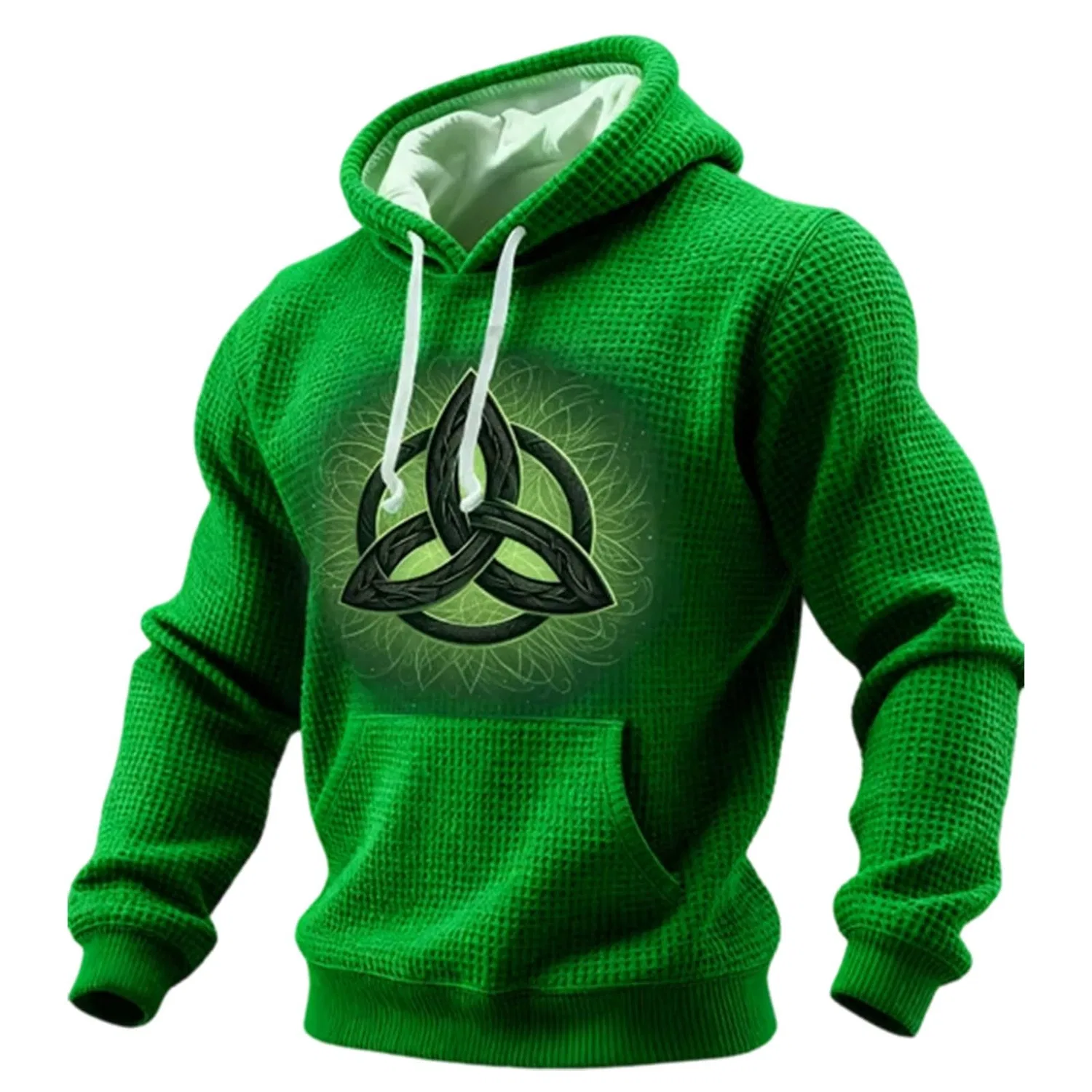 Мужской худи с принтом Honeycomb Hoodie, Green, G
